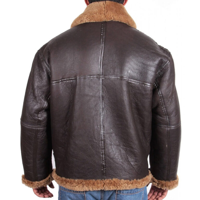 Whiskey Brown Fur Leather Jacket — Leather Factory Shop