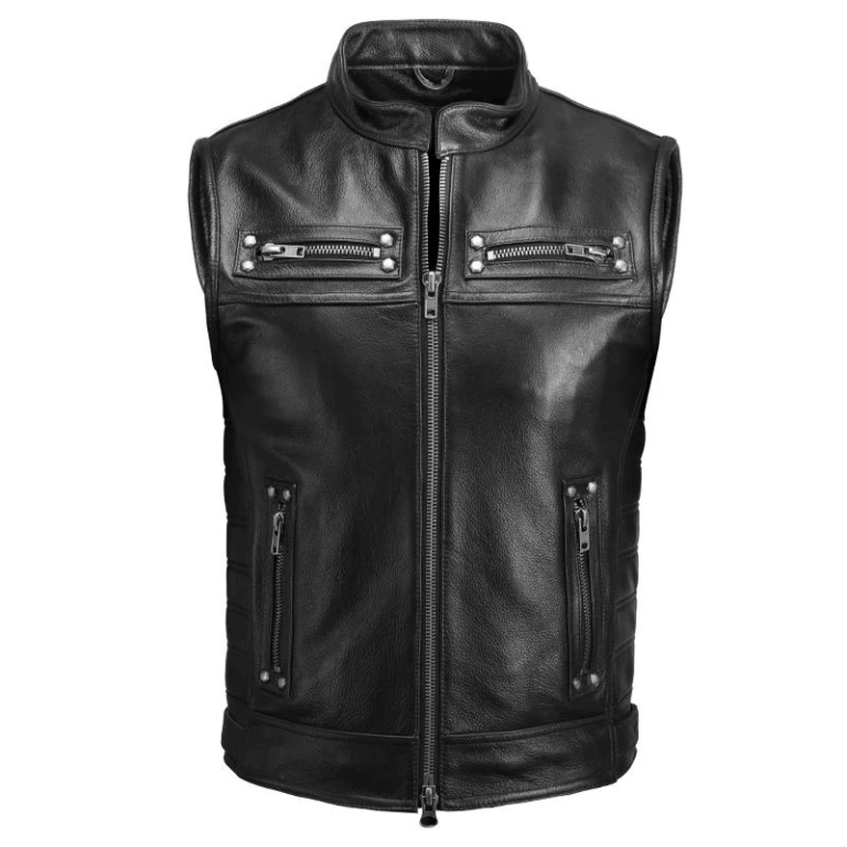 Savage Slim Fit Vest — Leather Factory Shop