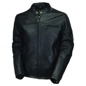 Black Casual Leather Jacket 1 / Leather Factory Shop / LFS