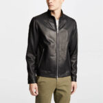 Black Zipper Leather Jacket 1 / Leather Factory Shop / LFS