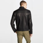 Black Zipper Leather Jacket 2 / Leather Factory Shop / LFS