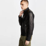 Black Zipper Leather Jacket 3 / Leather Factory Shop / LFS