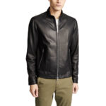 Black Zipper Leather Jacket 6 / Leather Factory Shop / LFS