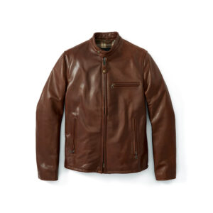 Cafe Pebbled Leather Jacket 1 / Leather Factory Shop / LFS