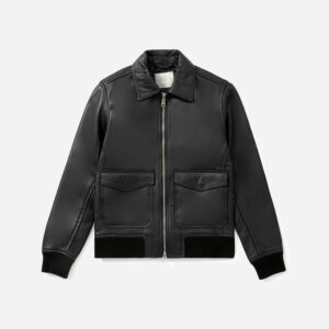 Casual Black Leather Jacket 1 / Leather Factory Shop / LFS