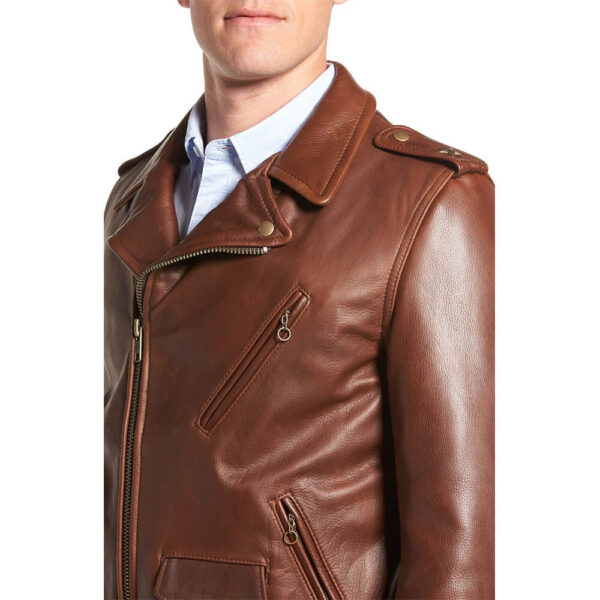 Classic Brown Leather Jacket 9 / Leather Factory Shop / LFS