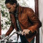 Classic Brown Moto Leather Jacket 91 / Leather Factory Shop / LFS