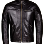 Designer Biker Black LFS Leather Jacket 2 / Leather Factory Shop / LFS