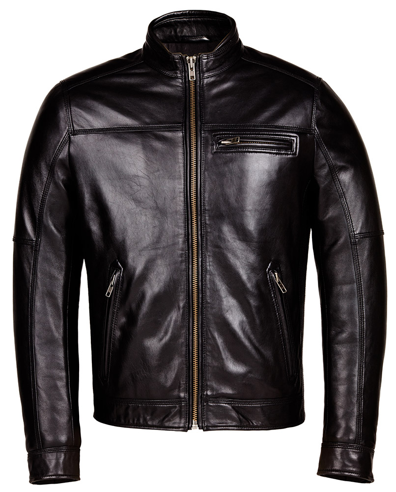 Gallanto Men's 3/4 Length Cowhide Leather Biker Jacket – Black, Armour Pockets, CE Approved