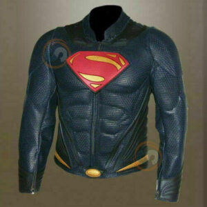 Man Of Steel Henry Cavill Superman Real Perforated Leather Jacket