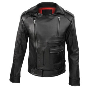 Black Bomber Leather Jacket