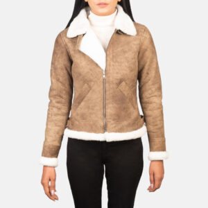 Sherilyn B-3 Brown Leather Bomber Jacket