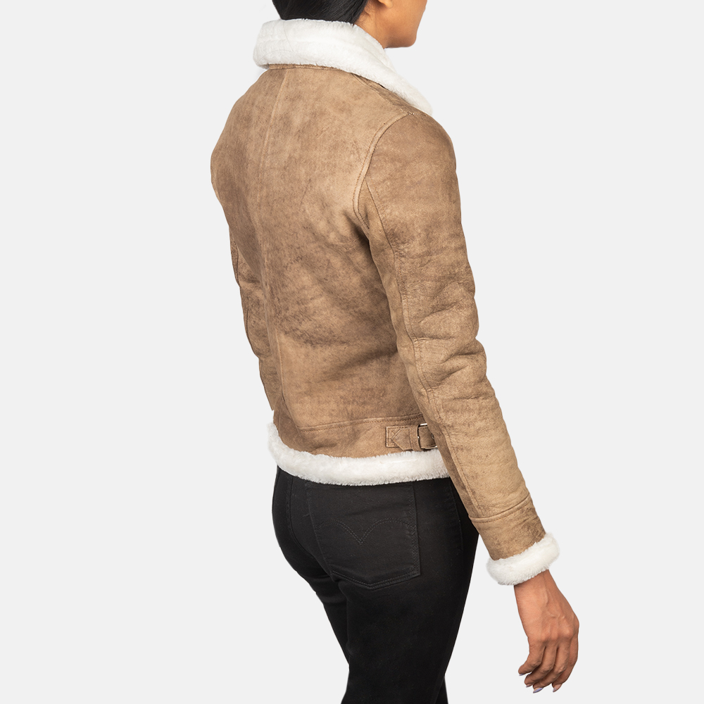 Sherilyn B-3 Brown Leather Bomber Jacket