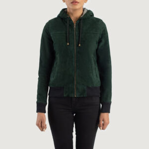 Women's Suede Bomber Jacket